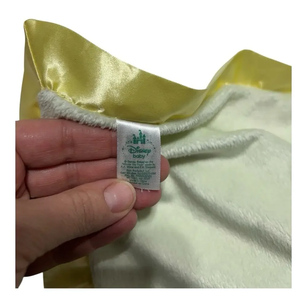 Disney Baby Yellow Winnie The Pooh Baby Lovey Plush Satin Edge